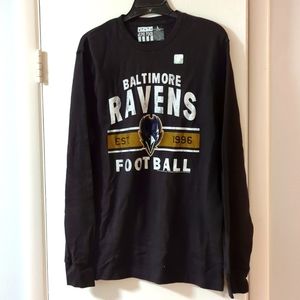 Baltimore Ravens NFL Junk Food Long Sleeve Thermal Shirt Men's Size L Black